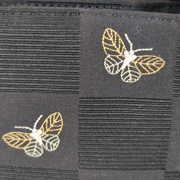 Talbots Black And Gold Butterfly Handbag - Picture 6 of 10